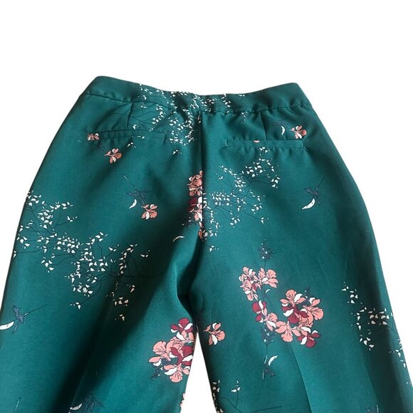 Carolina Belle Green Floral Print Slacks Trousers Pants Ankle Size 6 Women's - Picture 9 of 13